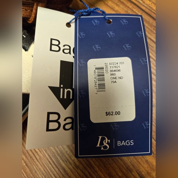 cowprint handbag nwt62$ DS Bags textured beautiful western boho cute farm - Picture 4 of 16